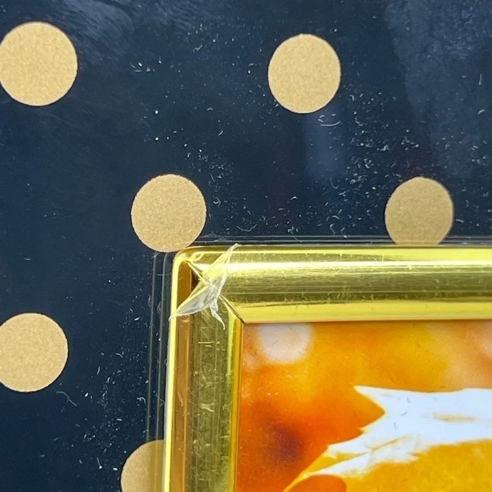 Nicole Miller ‘Gold Polkadots’ picture frame. 4 x 6”. NWT.